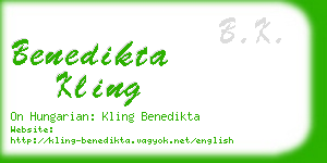 benedikta kling business card
